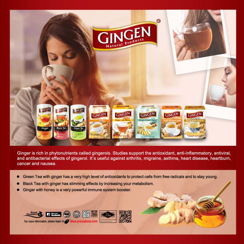 Trà gừng hòa tan Gingen Thái Lan 360g(18g x 20 túi)