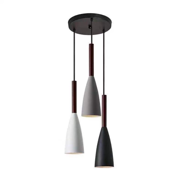 Đèn thả bàn ăn cao cấp 3 bóng sơn tĩnh điện, kèm bóng led 3w