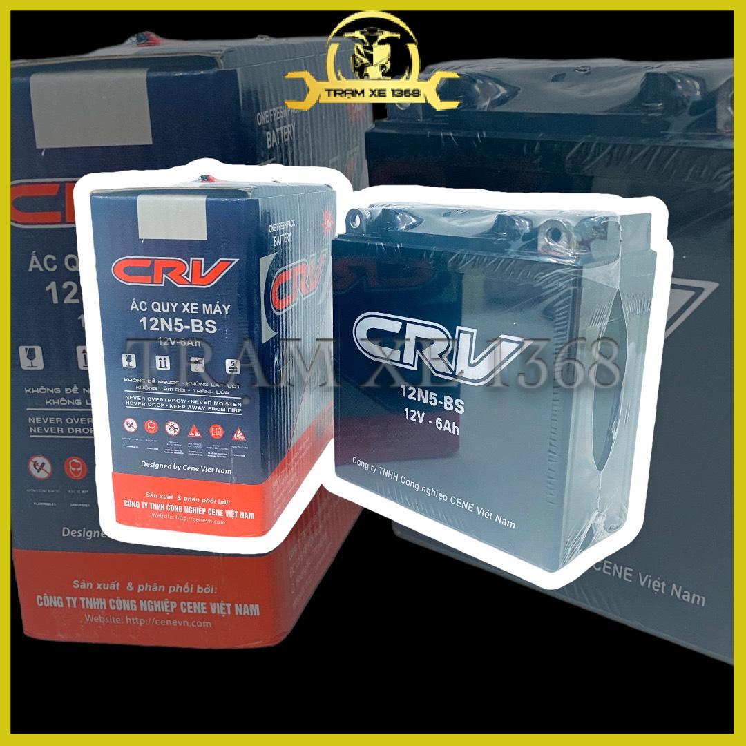 Bình Ắc Quy CRV (12V - 6Ah) Bình Điện Xe Wave Dream Wave Sirius Jupiter.. Đời Đầu (Bình Cao)