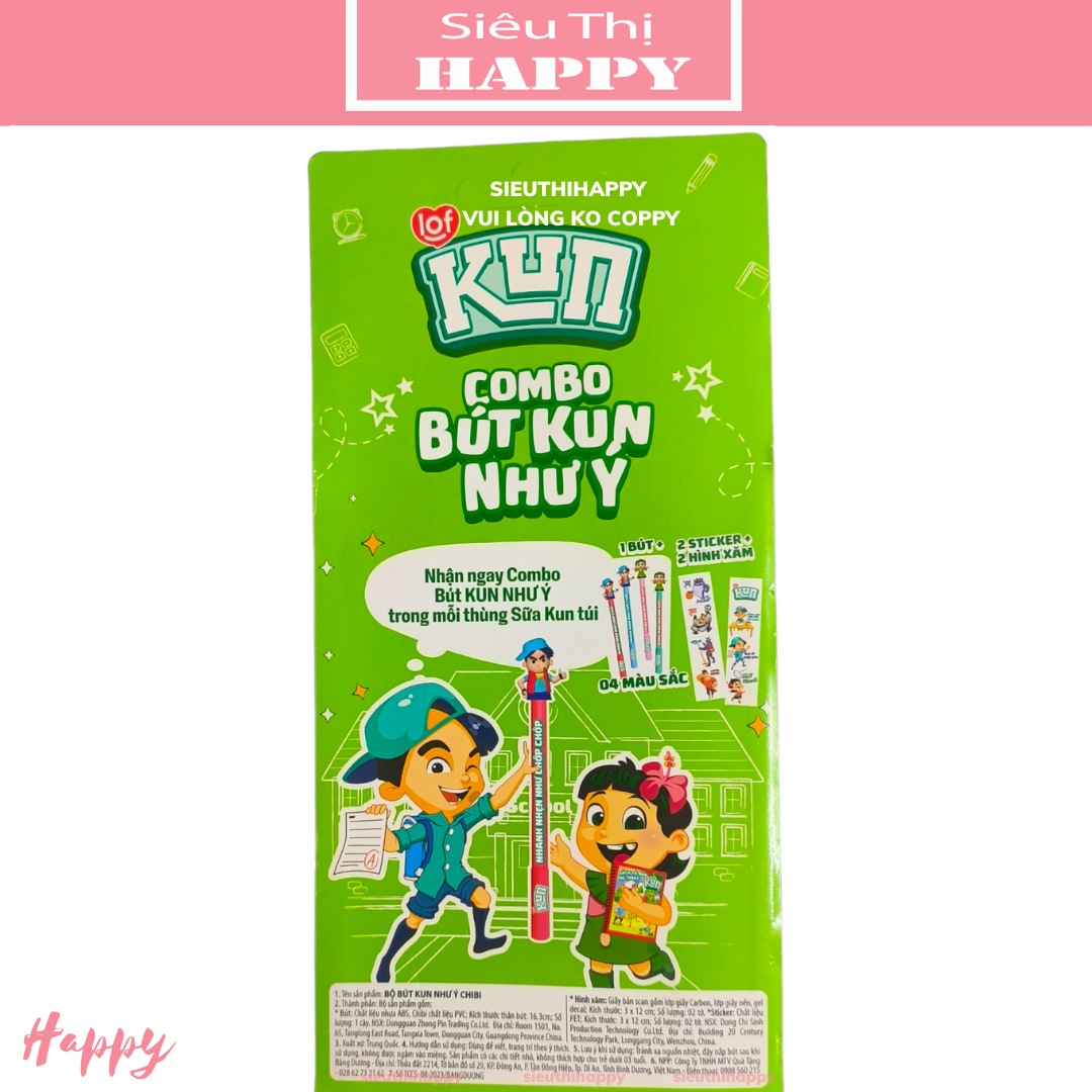 Combo Bút Kun Như Ý ChiBi - Quà Tặng Sữa Kun.