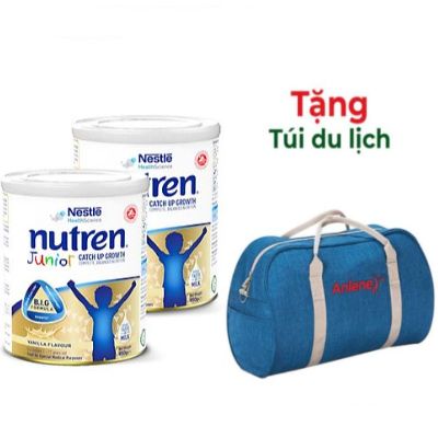 [Tặng 1 túi Du lịch] Combo 2 lon sữa bột Nutren Junior 850g