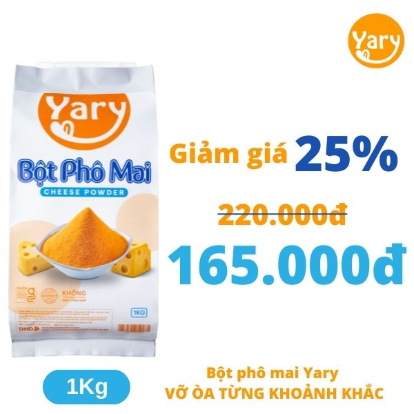 BỘT PHÔ MAI YARY 1kg - SỰ HÒA QUYỆN KHÔNG THỂ HOÀN HẢO HƠN