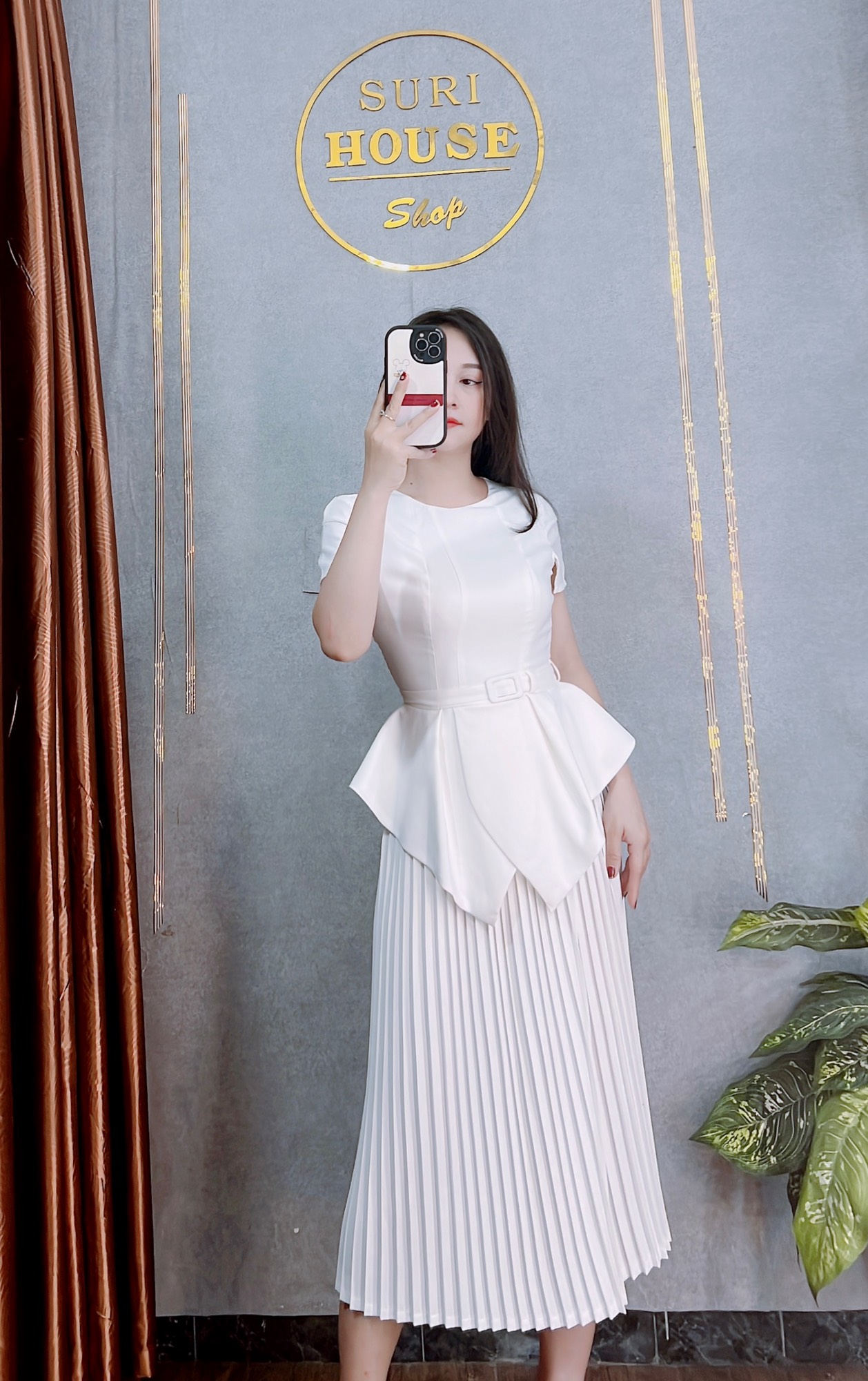 Đầm dâp ly peplum cao cấp, có tay
