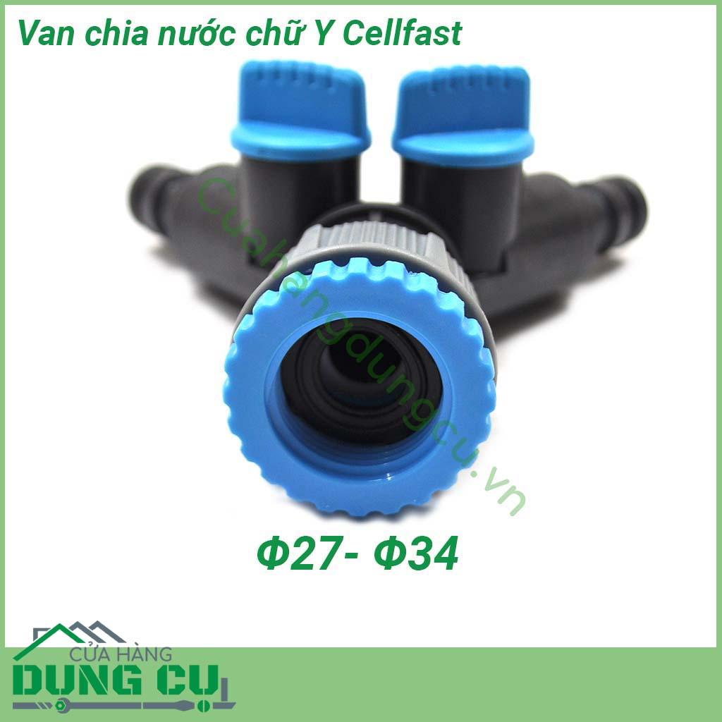 Van chia nước chữ Y cao cấp Cellfast 27mm-34mm