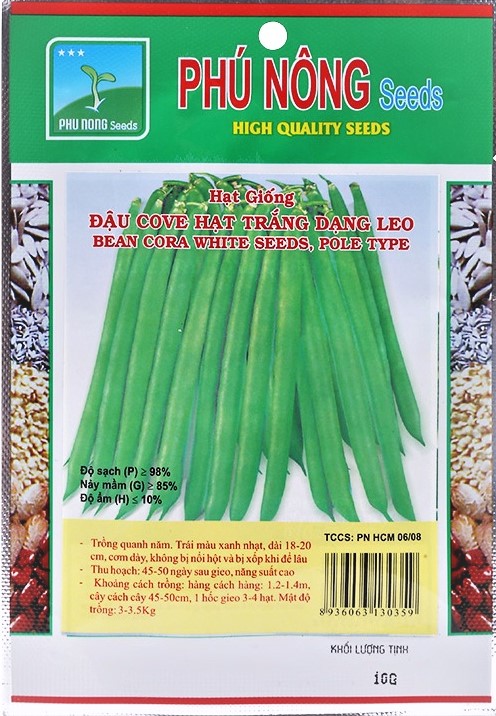 [HCM]Hạt giống đậu cove trắng leo PN - 10g