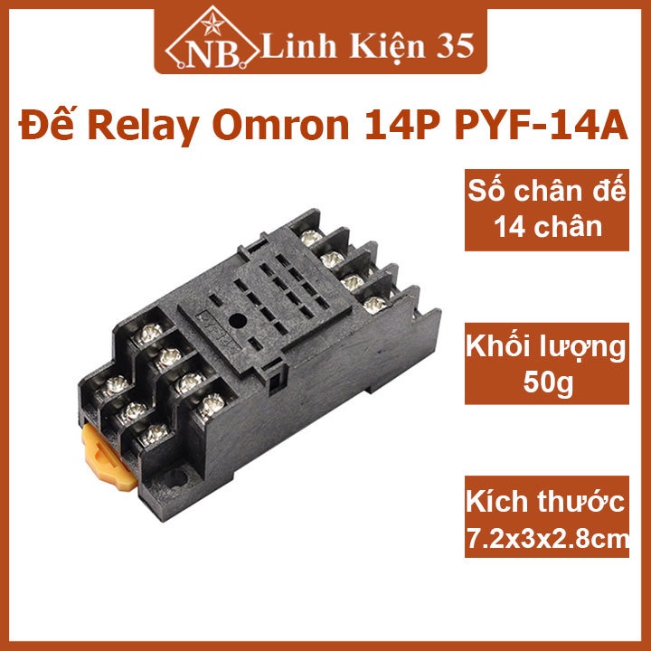 Đế relay omron 14 chân pyf-14a siêu rẻ, chất lượng cao