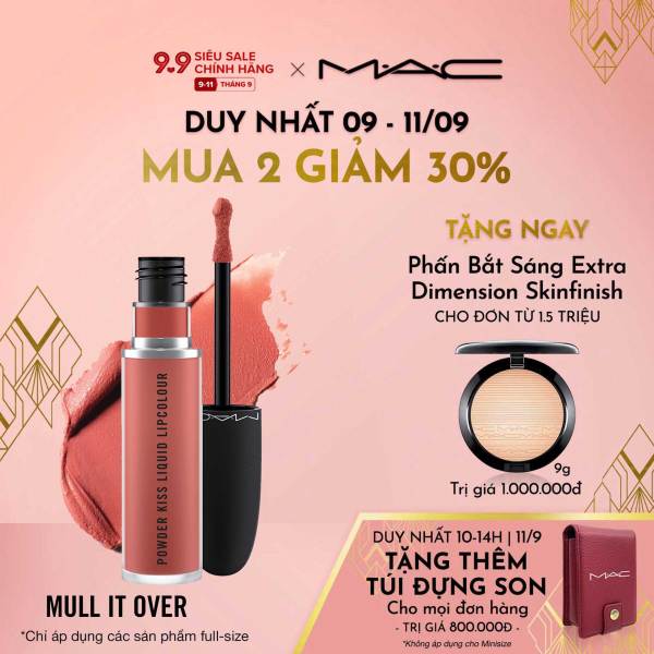 [9.9-11.9  MUA 2 GIẢM 30%] Son môi MAC Powder Kiss Liquid Lipcolour - Moisture Matte Liquid Lipstick 5ml cao cấp