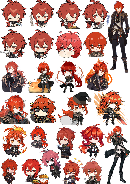 Sticker diluc Genshin Impact