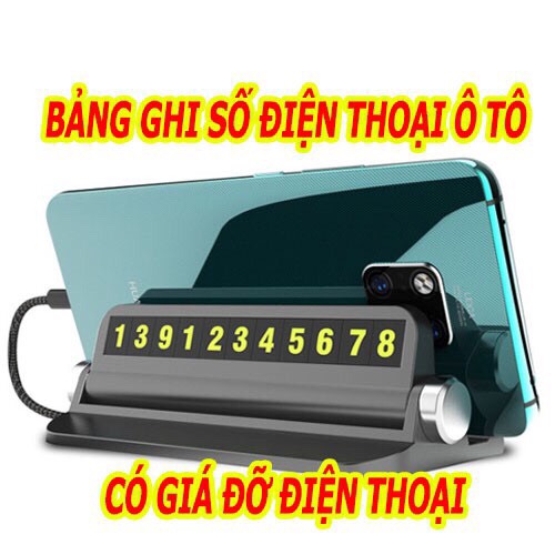 Bảng số điện thoại, bảng ghi số điện thoại đặt taplo ô tô kèm giá đỡ điện thoại tiện lợi