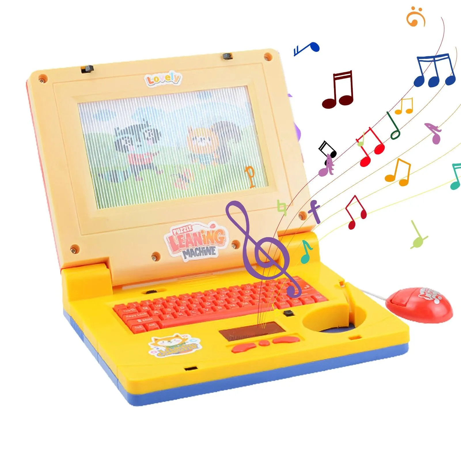 Đồ chơi Laptop mini có nhạc, đèn và chuột cho bé