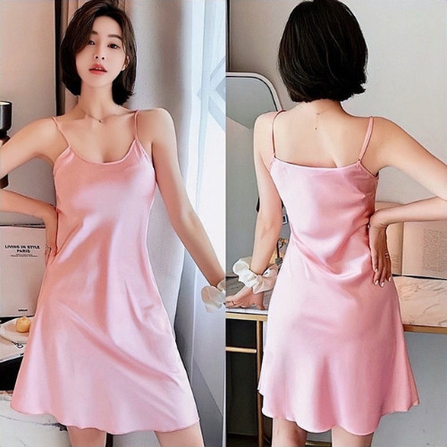 Váy ngủ 2 dây lụa satin cao cấp , đầm ngủ nữ mềm mịn, quyến rũ