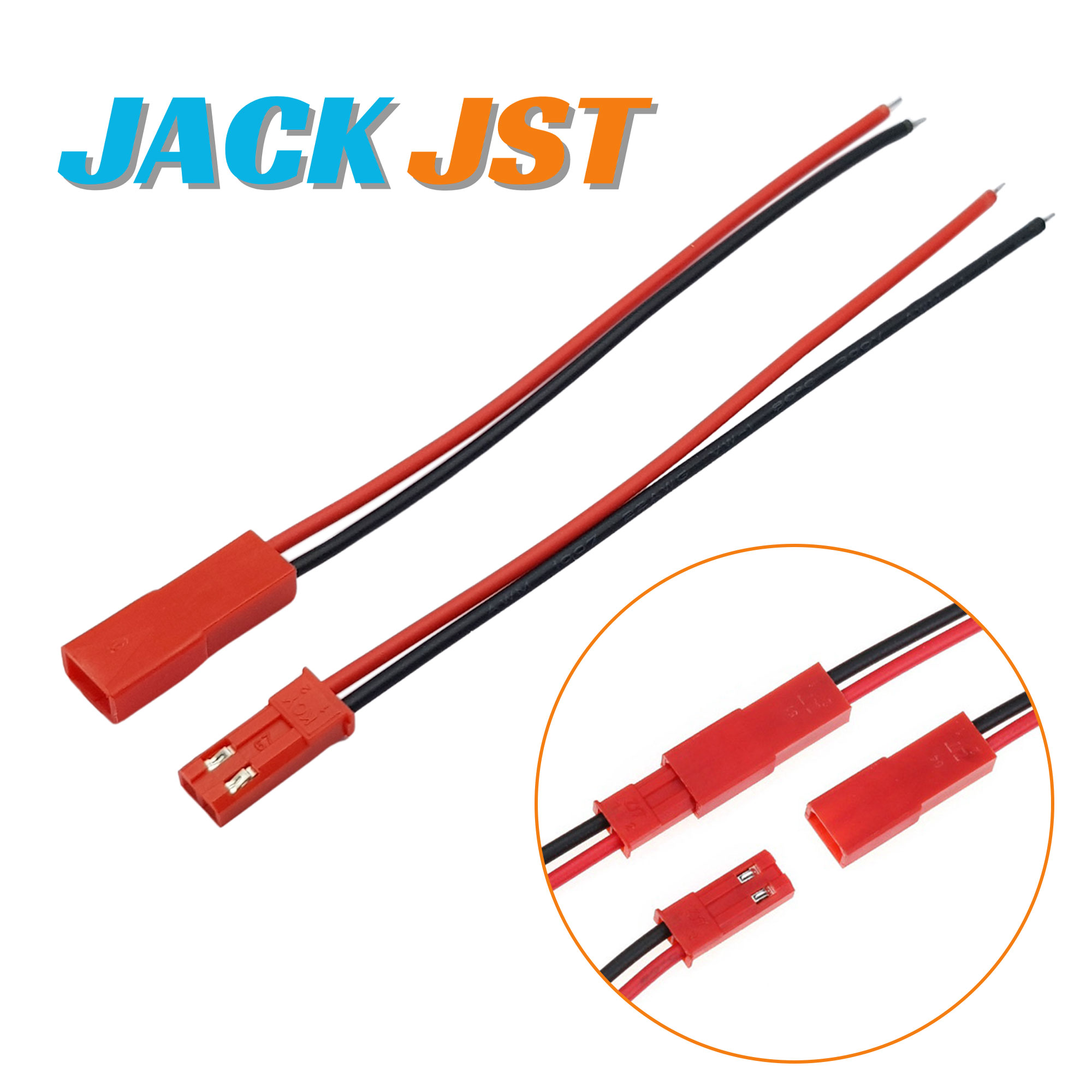 Combo 3 Jack nối JST 2P 20cm