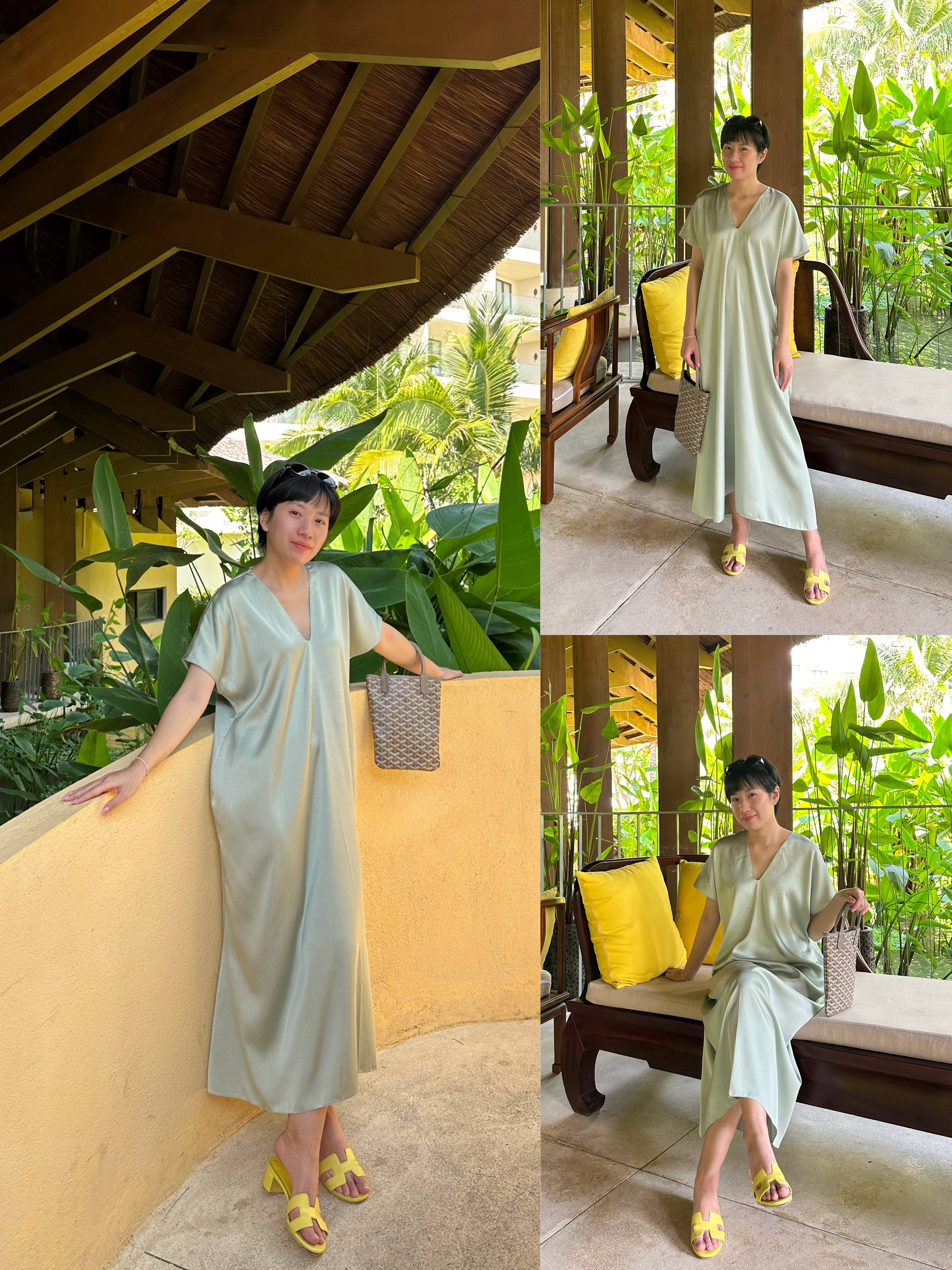 Đầm lụa dáng đuôi cá cổ tim Mauve Mermaid dress