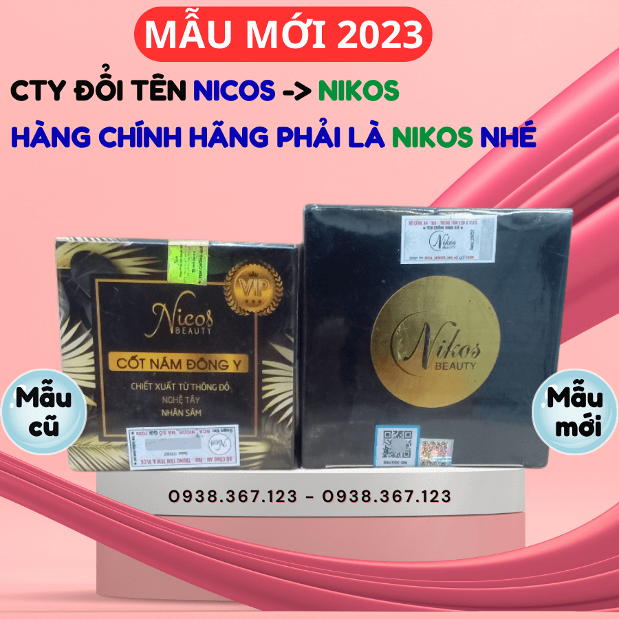 Kem cốt nám đông y Nicos MẪU MỚI 2023 giúp dưỡng trắng giảm nám tàn nhang đồi mồi 15g - Helena Cosmetics