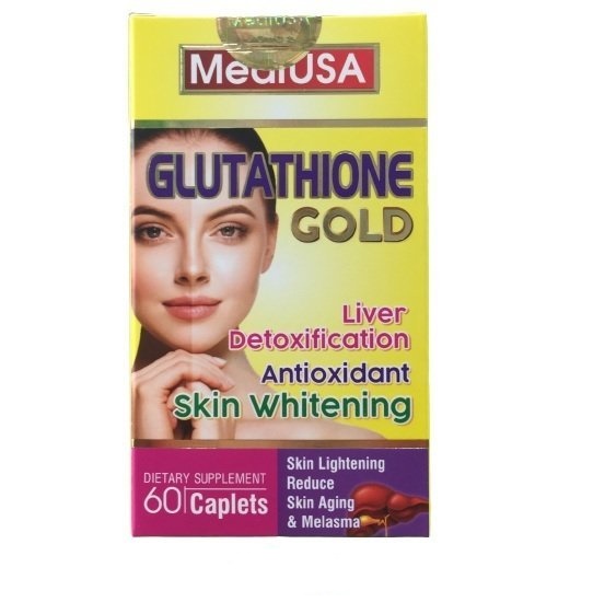 Glutathione Gold MediUSA - Viên uống trắng da, giảm lão hóa da, xạm da