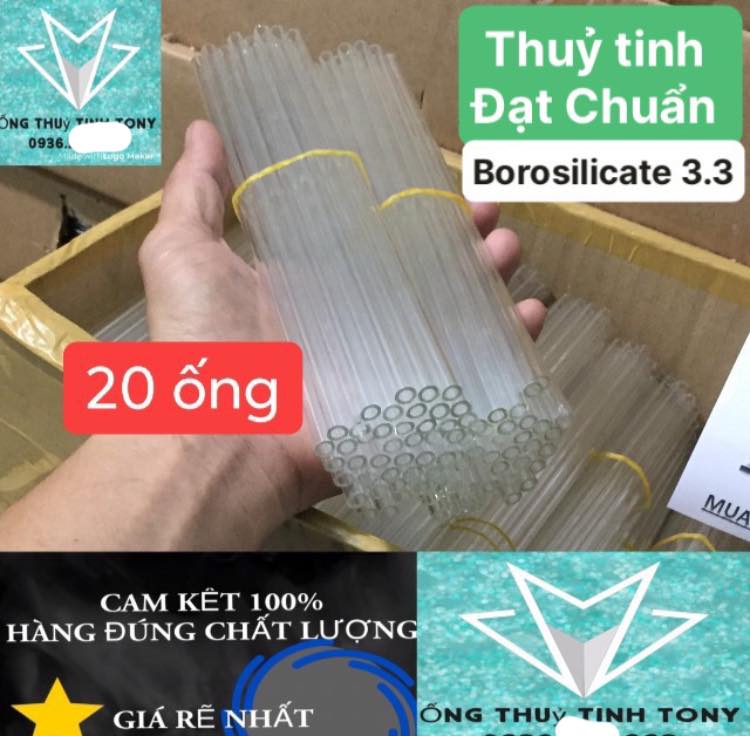 Ống thủy tinh LOẠI 1, COMBO 3O.ống  [ 3O,2O,1O,ỐNG]
