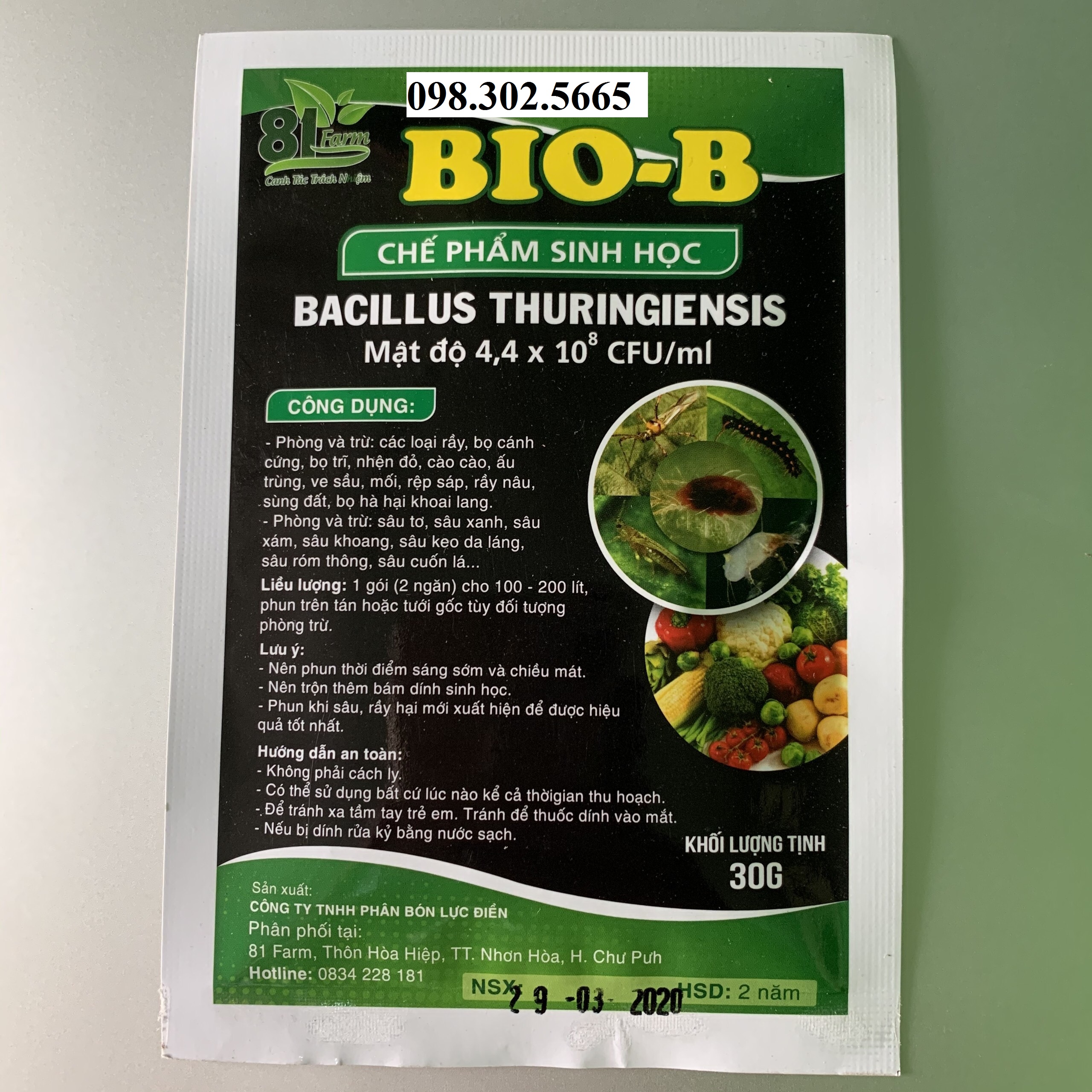 Chế phẩm sinh học Bio-b diệt côn trùng gói 30g