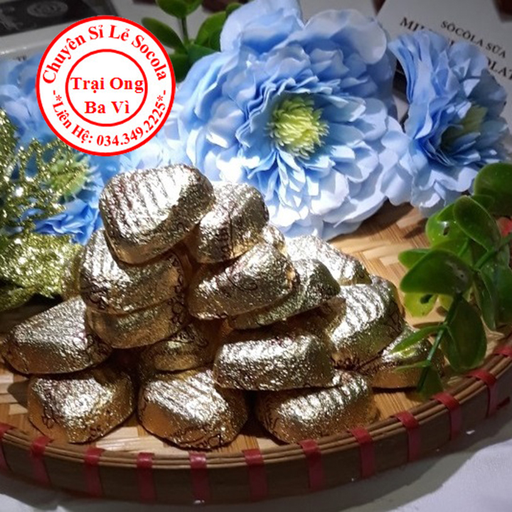 Socola Đen Viên Hình Trái Tim Túi 20 Viên