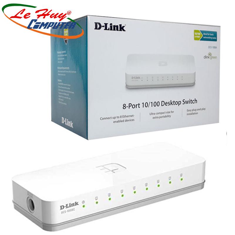 Bộ chia mạng switch 8 cổng 10-100mbps dlink des-1008c - hàng chính hãng