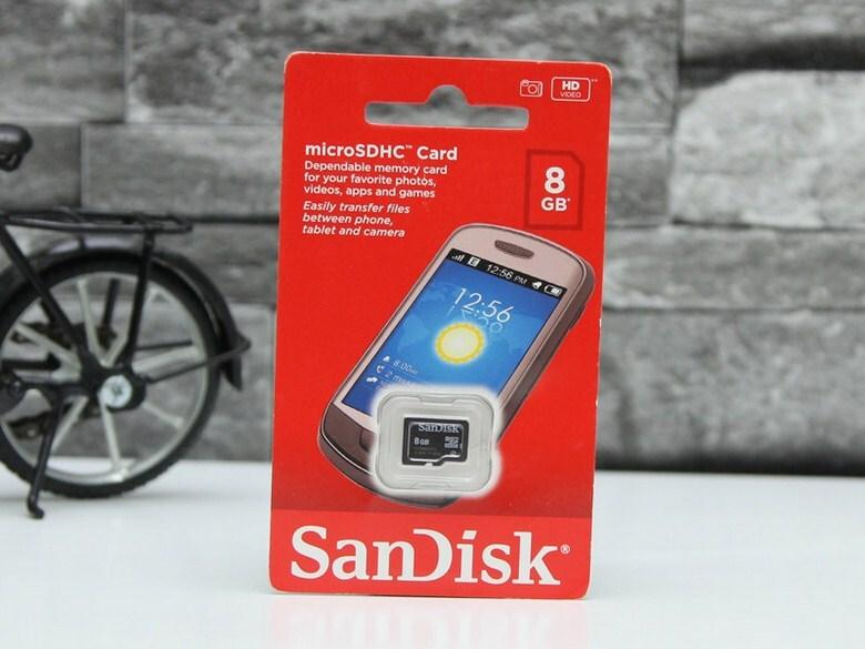 Thẻ nhớ MicroSDHC Sandisk 8GB Class 4 + Tặng 01 adapter microSD - Nhat Tin Authorised Store