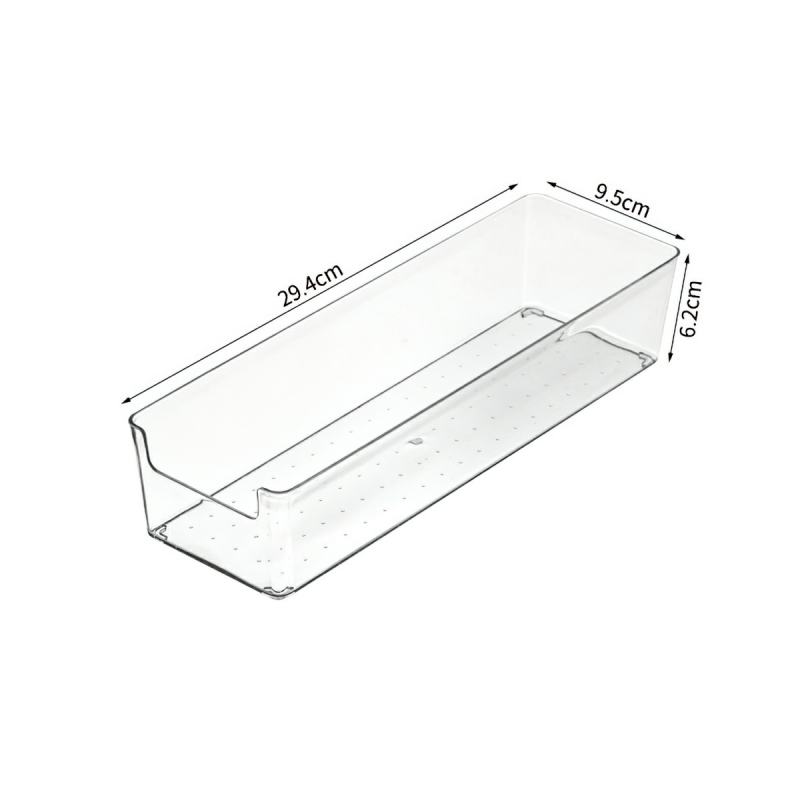 Cabinet drawer divider, compact drawer organizer size transparent storage tray Cabinet Organizer-use