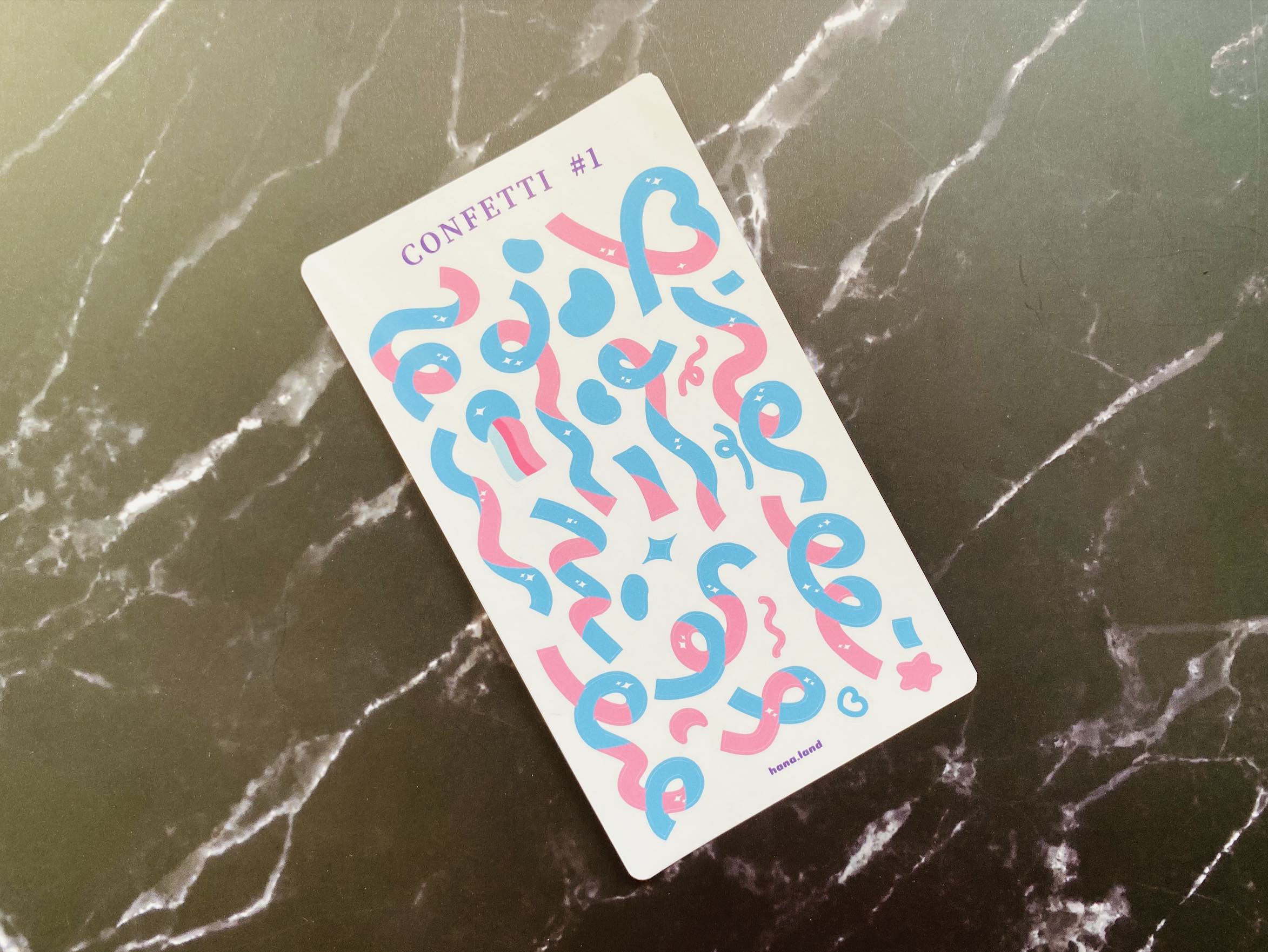 [Confetti #1] Sticker decal trang trí confetti hoa giấy #01 _ hanaland