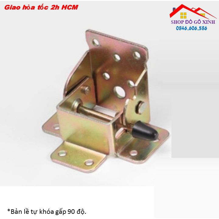 Bản lề tự khóa gập 90 độ (kèm ốc vít 1,5cm) kimkhihanoi