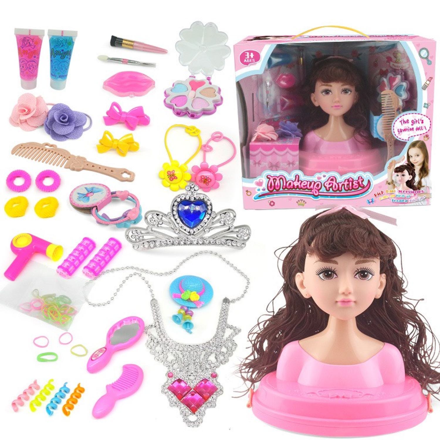 Đồ chơi trang điểm phấn thật kèm búp bê và nhiều phụ kiện đẹp cho bé - mh:b0284