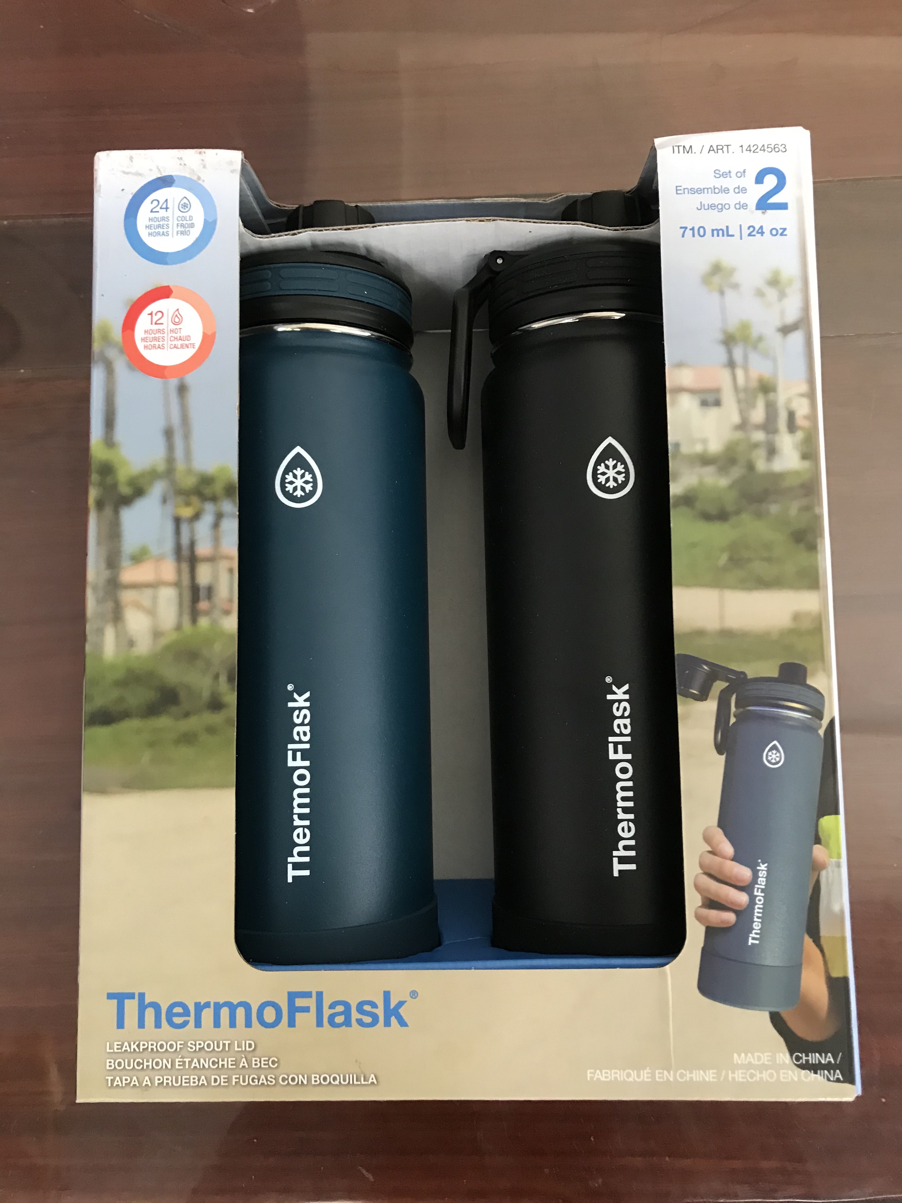 Bình Giữ Nhiệt ThermoFlask 710ml ( Xanh - Đen - Đỏ - Xám )