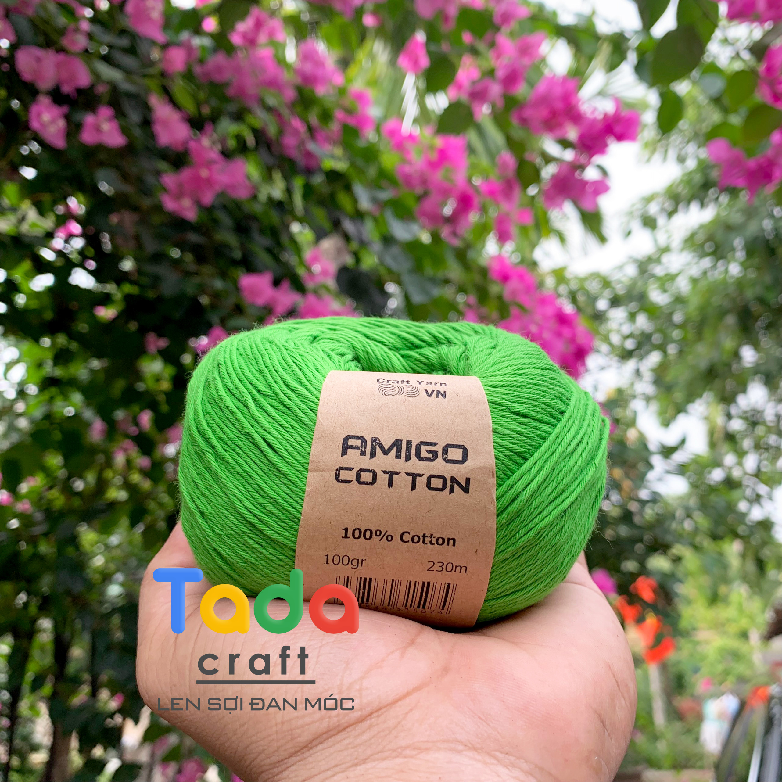 Sợi Amigo Craft Yarn VN 100% Cotton (cuộn 100gr)