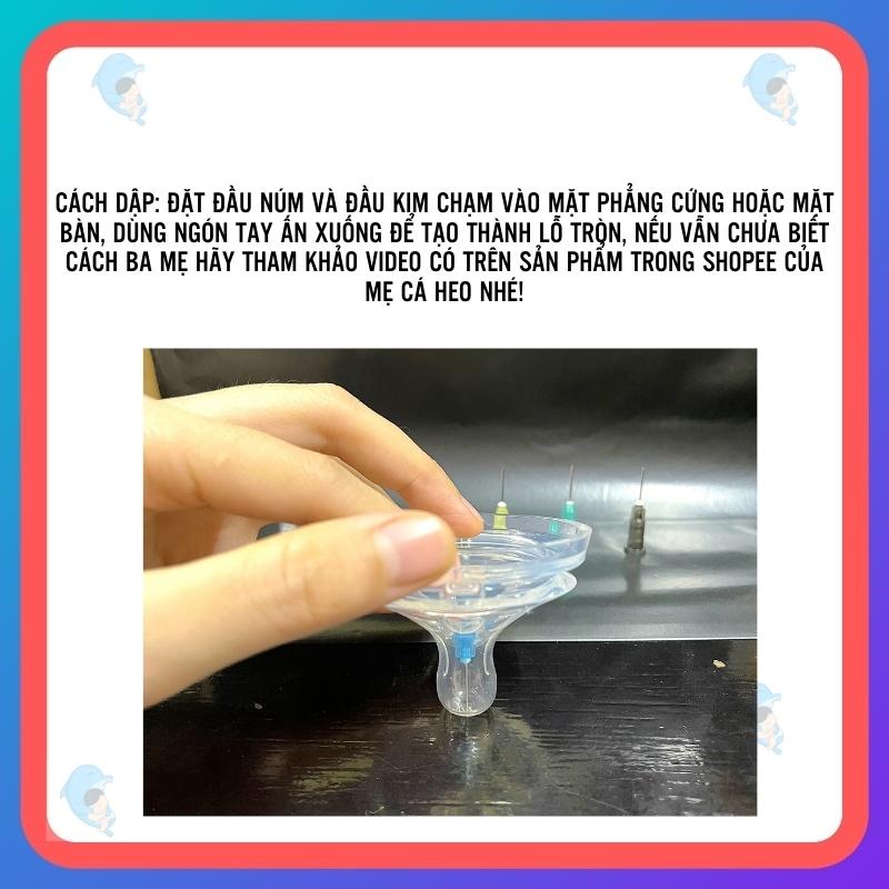 Đục lỗ núm ty giúp sữa chảy nhanh hơn