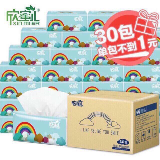 [Chuẩn nội địa Trung][Combo 20] Gói Giấy Ăn Cầu Vồng Xin Mier - Giấy Ăn An Toàn Cho Trẻ Nhỏ