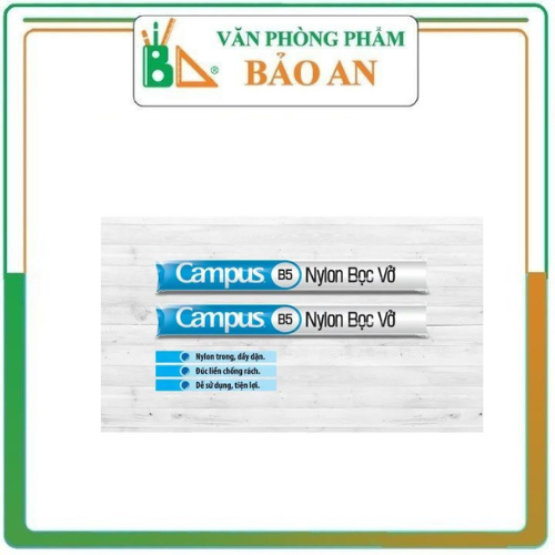 Nylon bọc vở campus kt: 179x252mm