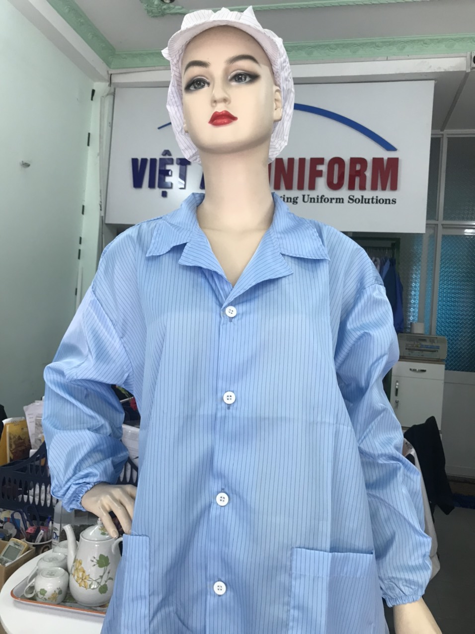 [HCM]Áo Blouse phòng sạch chống tĩnh điện tay dài