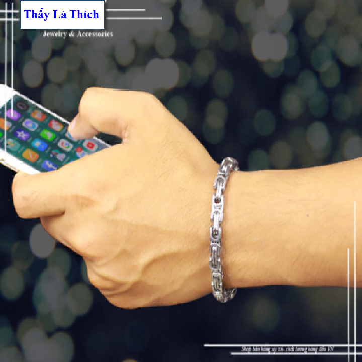 Lắc tay con trai lắc tay đàn ông lắc tay dành cho nam - Cam kết 1 đổi 1 nếu đen và gỉ sét