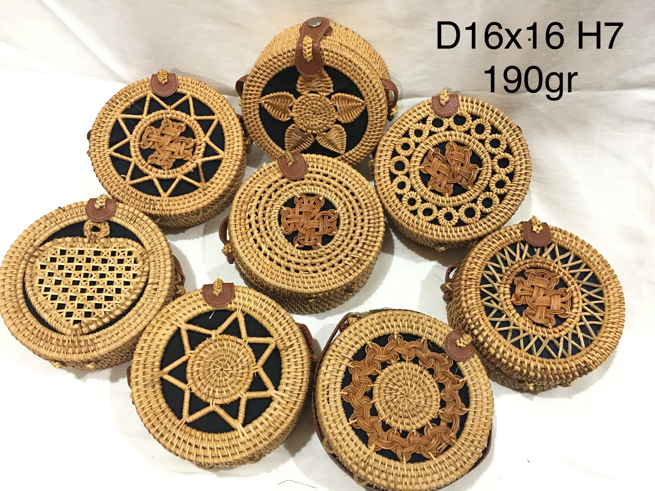 Túi mây đi biển có hoa văn D16 - Phong cách Boho, retro (06)