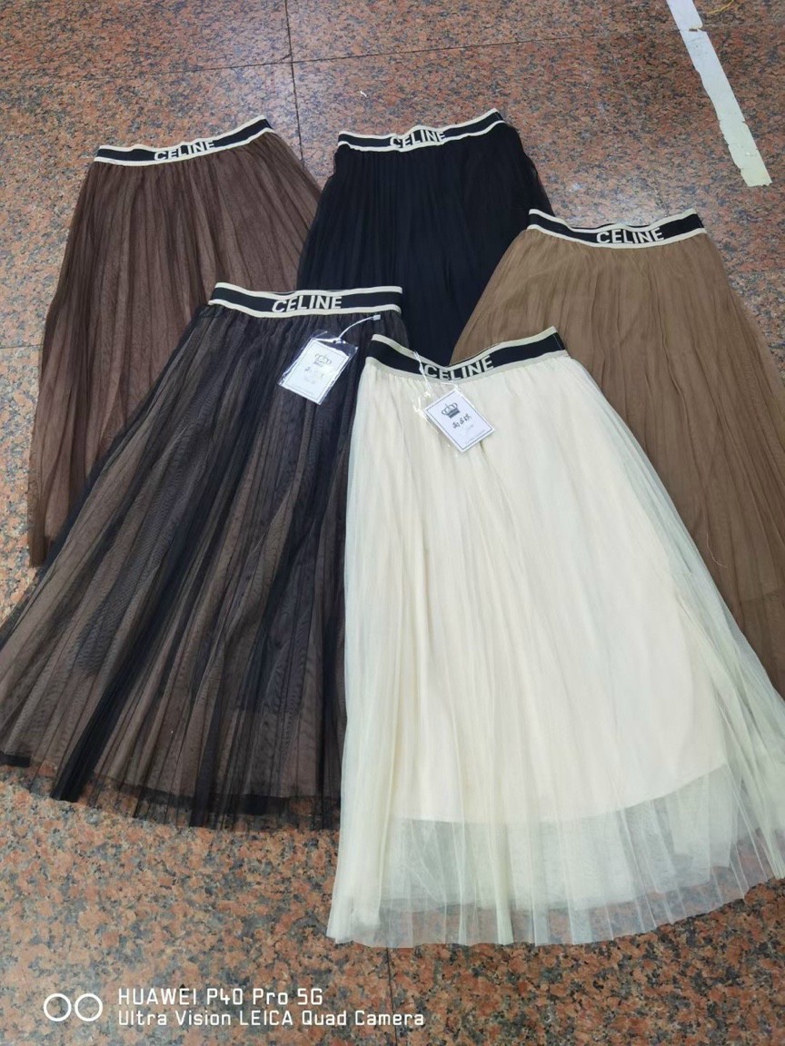 Chân váy voan trắng họa tiết hoa đen  F1004CVD  Festival Fashion
