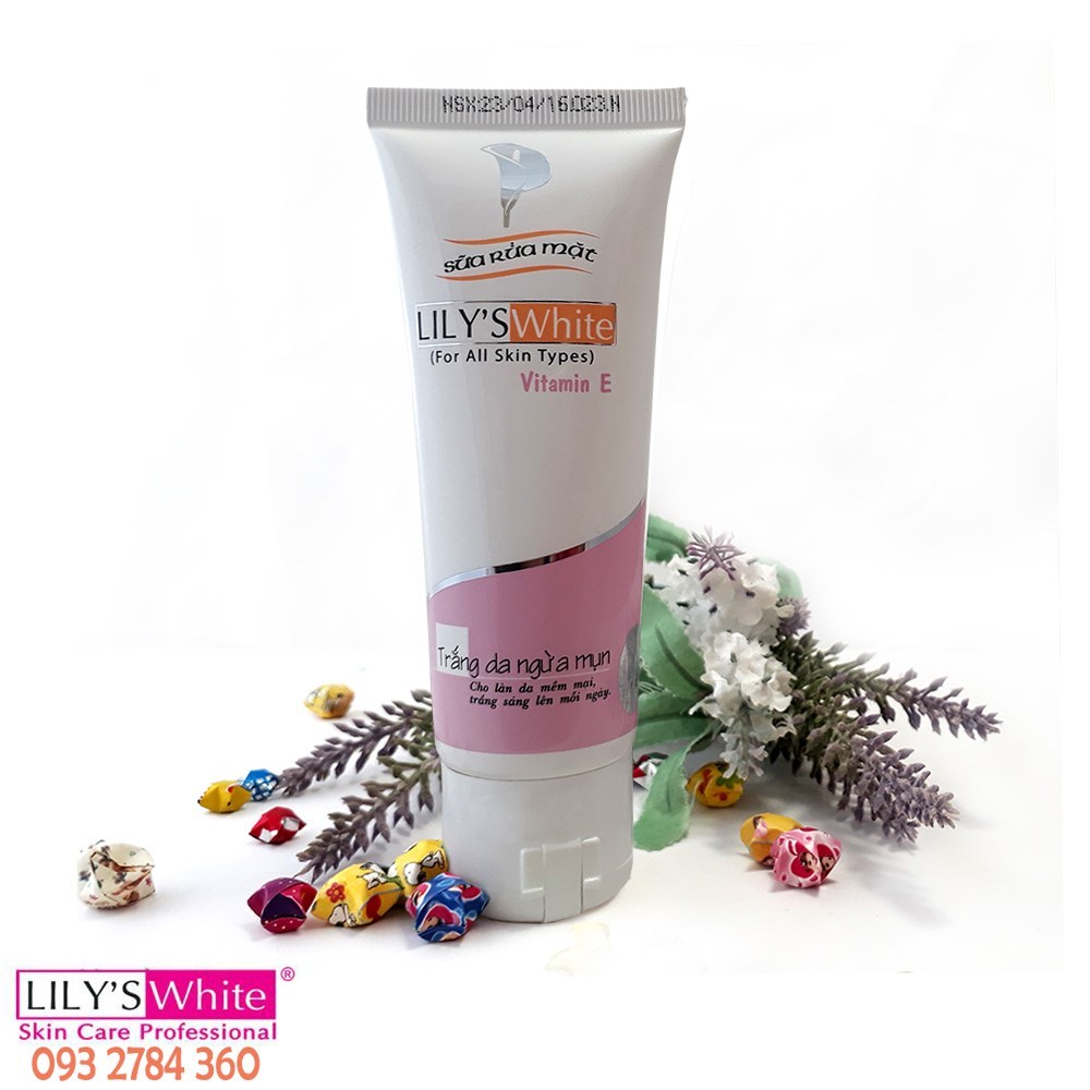 [HCM]Sữa rửa mặt lily’s white cleanser trắng da ngừa mụn