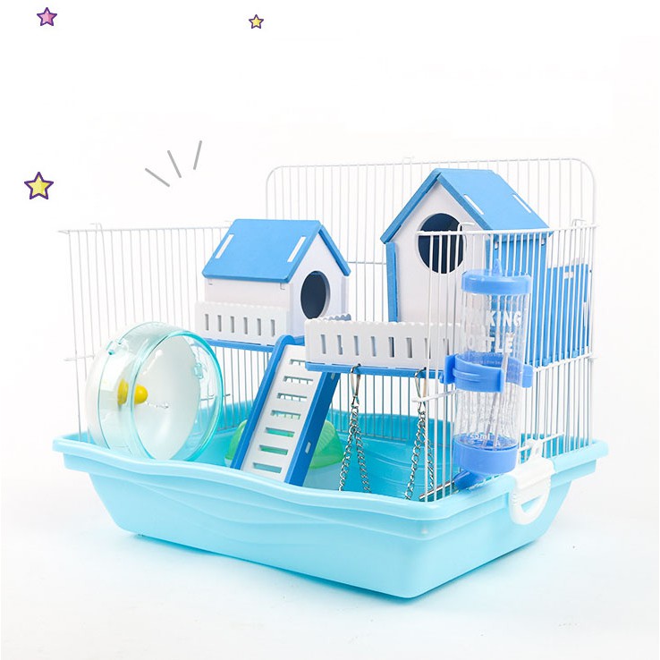 [Hoàn tiền 10%]Lồng hamster biệt thự 2 tầng full đồ