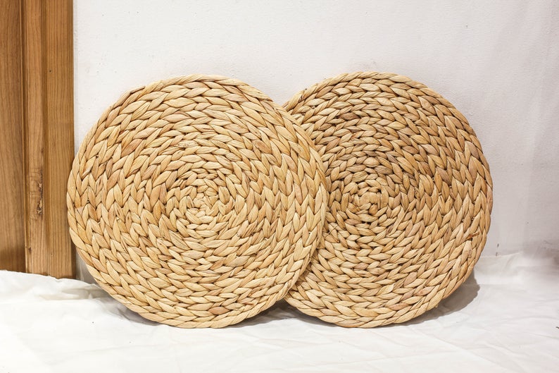 [Lubi Home] - Thảm trang trí lục bình hình tròn xinh xắn (D35cm)