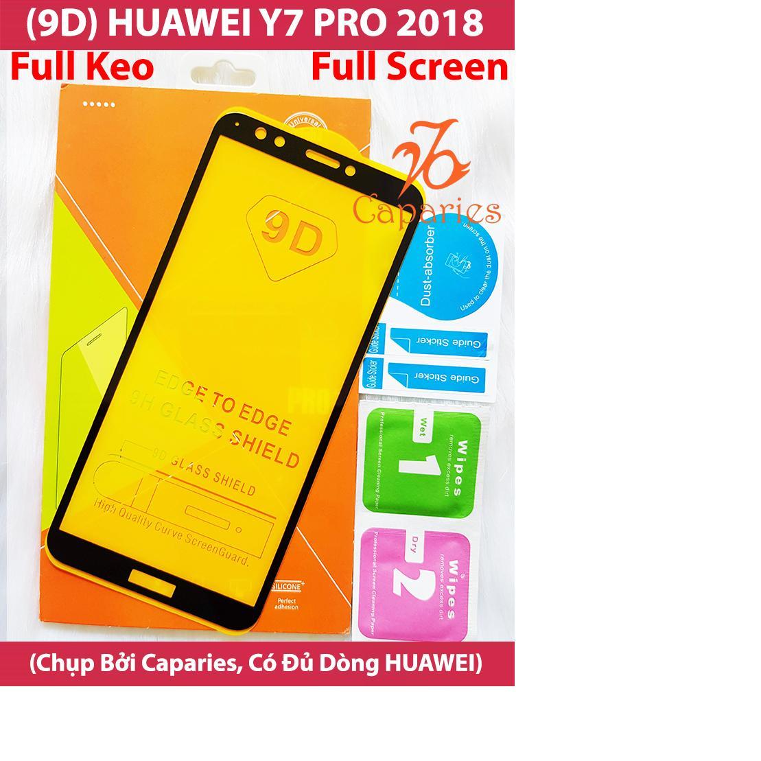 Kính cường lực cho điện thoại Huawei Y7 Pro 2018 9D xịn Full màn hình cao cấp