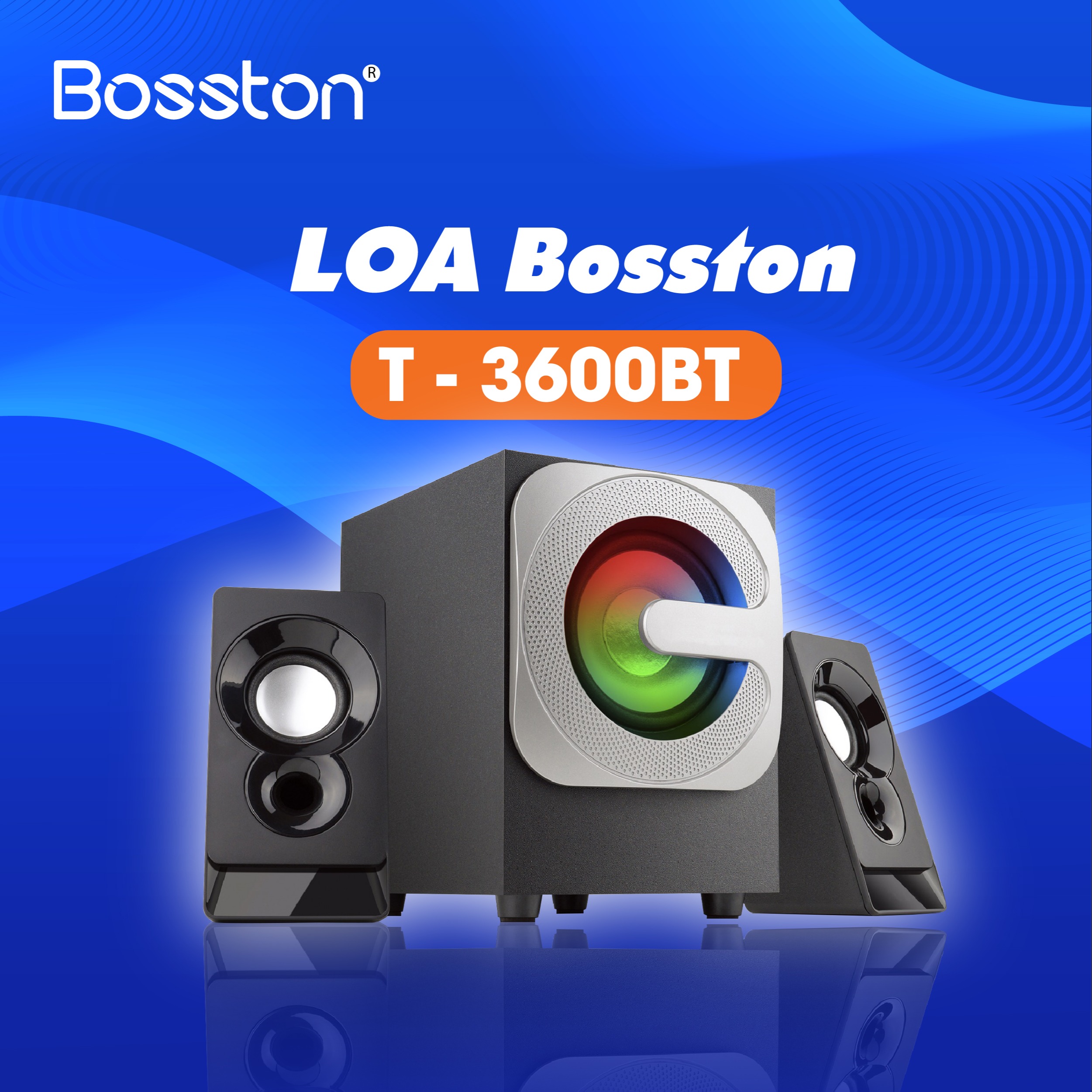 Loa 2.1 bosston t3600 bt loa bosston bluetooth 2.1 t3600-bt-led rgb - hàng chínhloa bluetooth 2.1 bosston t3600-bt led rgbloa bluetooth bosston t3600-bt 2.1 đèn led rgb