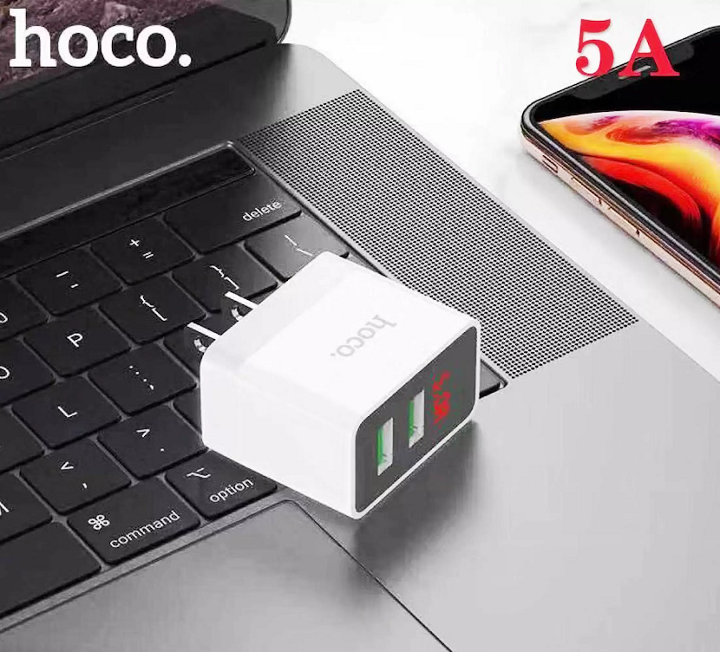 [HCM]Cốc sạc đa năng Hoco DC28 2 cổng usb max 5.0A