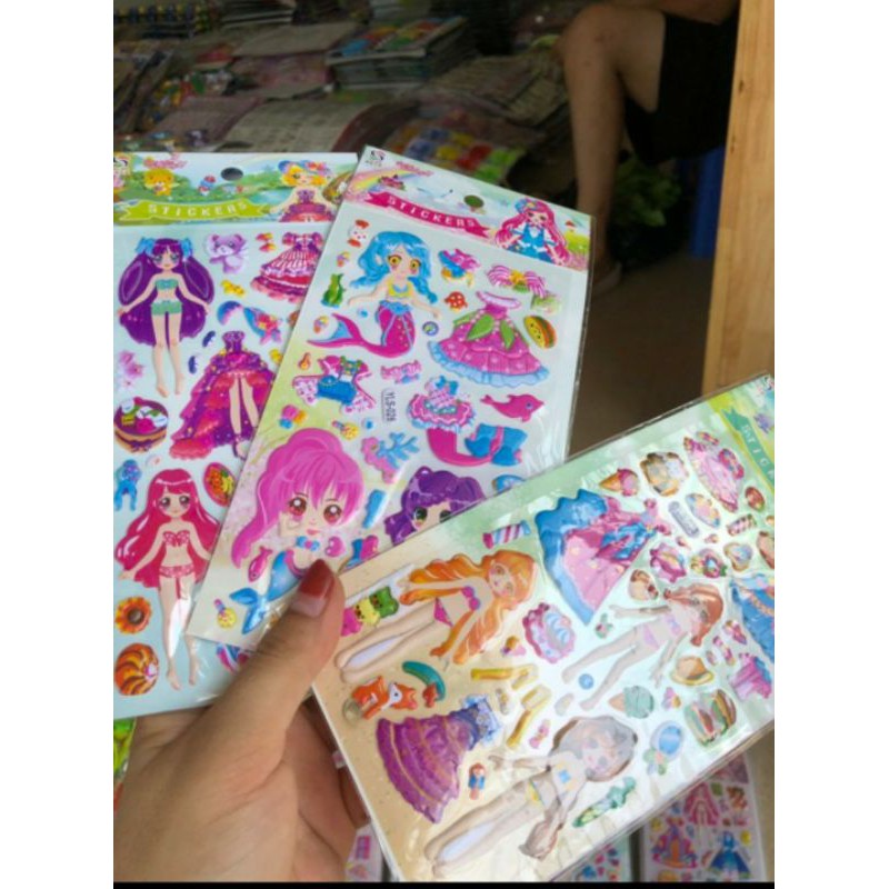 STICKER DÁN NỔI HÌNH CÔ GÁI THỜI TRANG