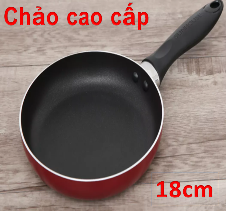 Sun House Phi 18cm + 24cm pair of non-stick aluminum quick pan combo (blue-sampau)