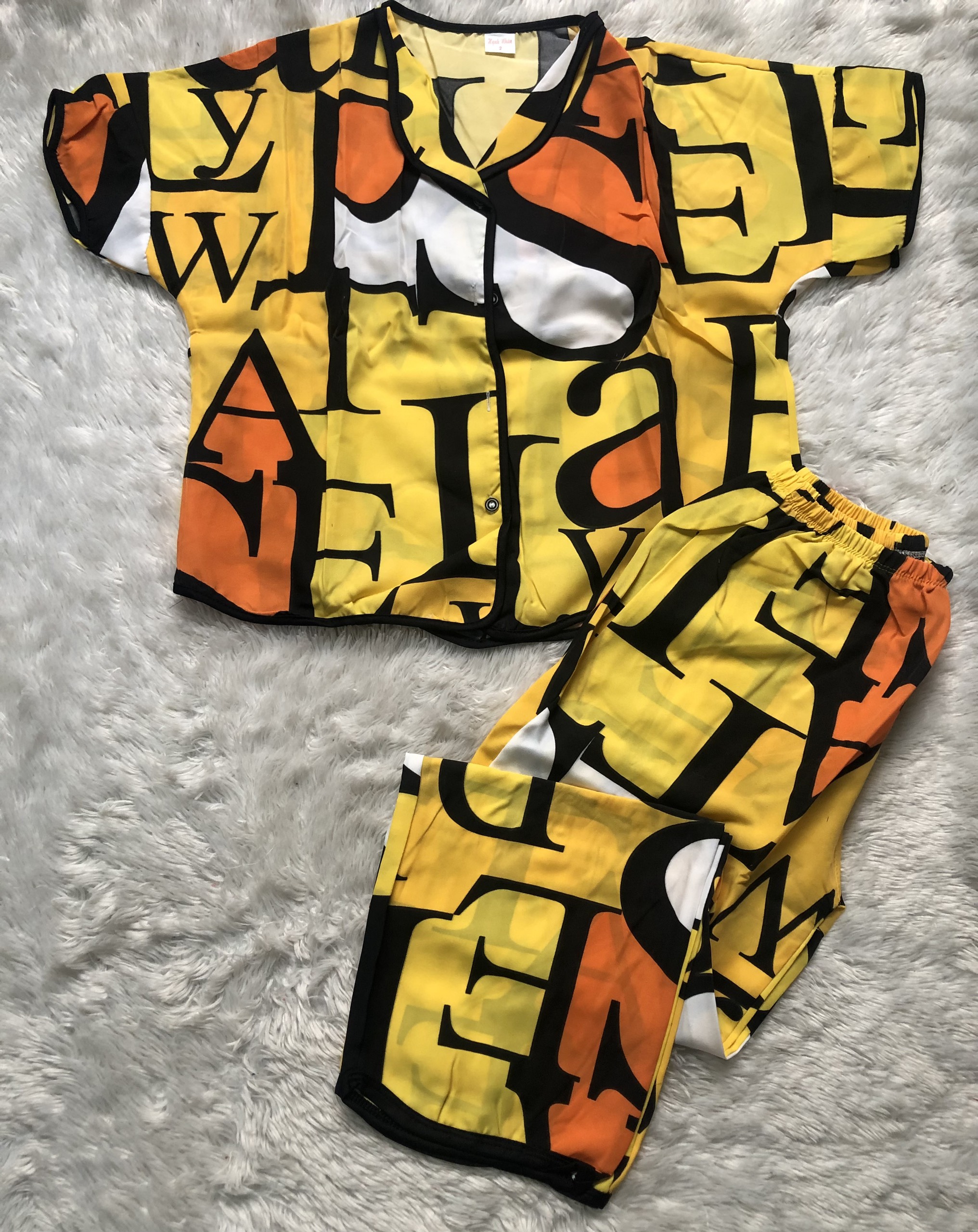 Đồ bộ pijama tay ngắn vải lụa hàn mềm mại freesize dưới 58kg
