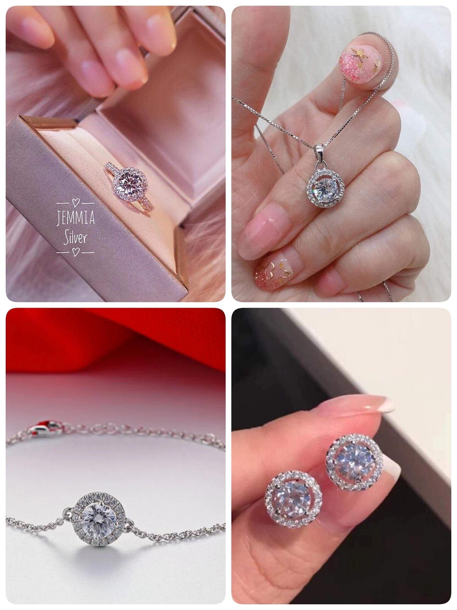 [HCM]Bộ trang sức bạch kim bộ trang sức nữ đẹp ( 3 món không lắc tay) mặt trăng pha lê tròn sáng lấp lánh thiết kế nữ tính sang trọng Gadoshop - KB09012004 - làm quà tặng bất ngờ vô cùng ý nghĩa dùng đi tiệc cực kì sang chảnh