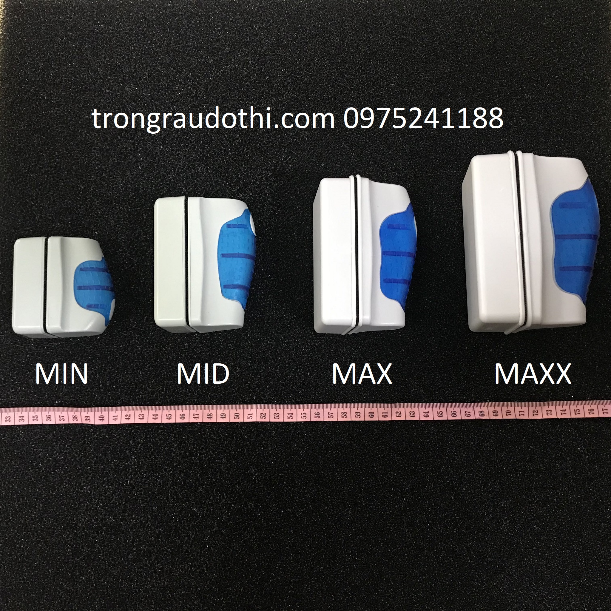 Nam châm cọ bể size MIN dùng cho bể kính cá cảnh dày 6mm