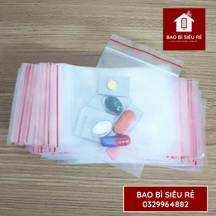 HCM Freeship | 0.5kg - Túi zip chỉ đỏ đủ các size