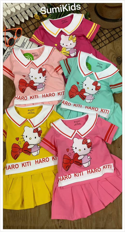 [HCM]SET CHÂN VÁY HÌNH KITTY BÉ GÁI SIZE ĐẠI